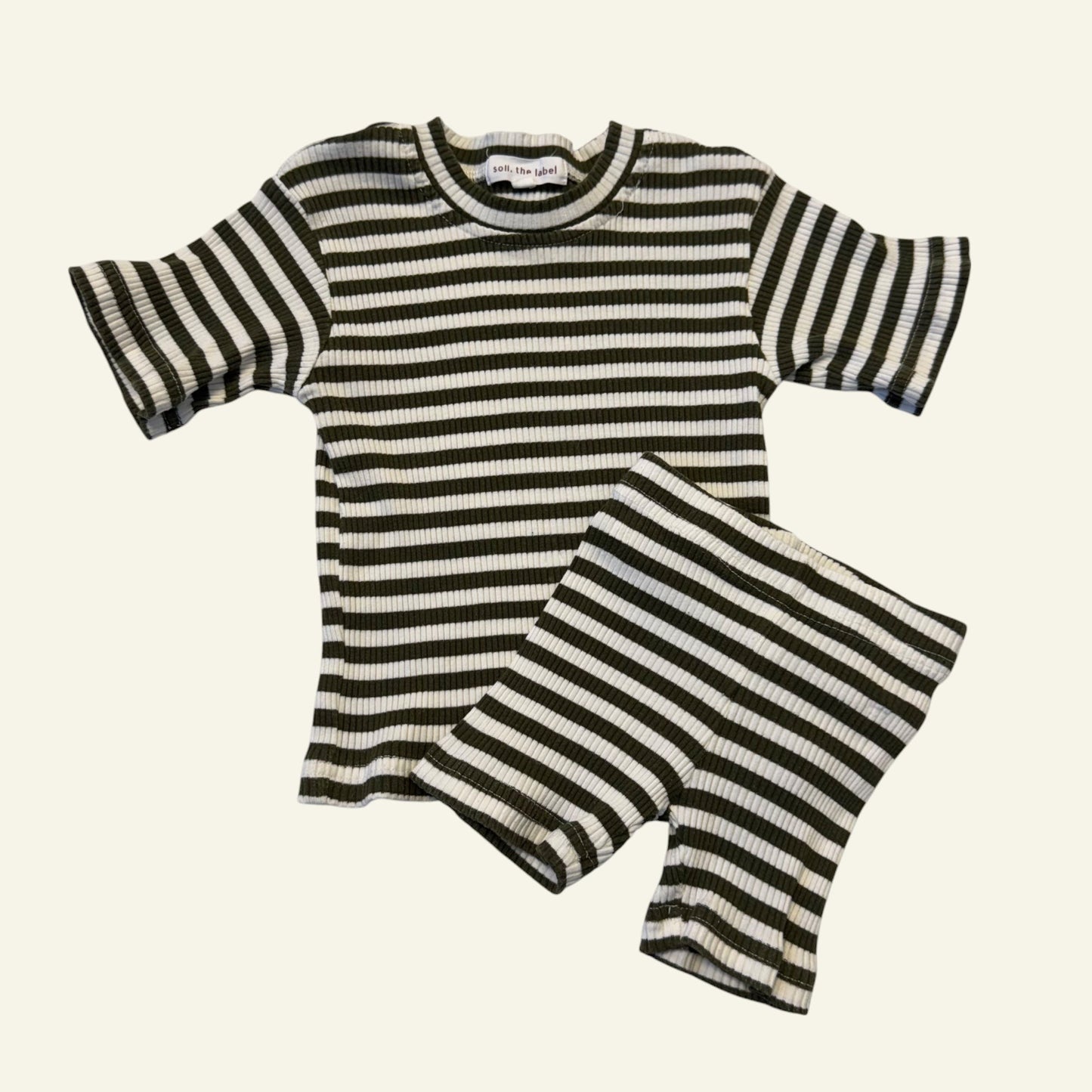 Soll the Label khaki stripe set size 00