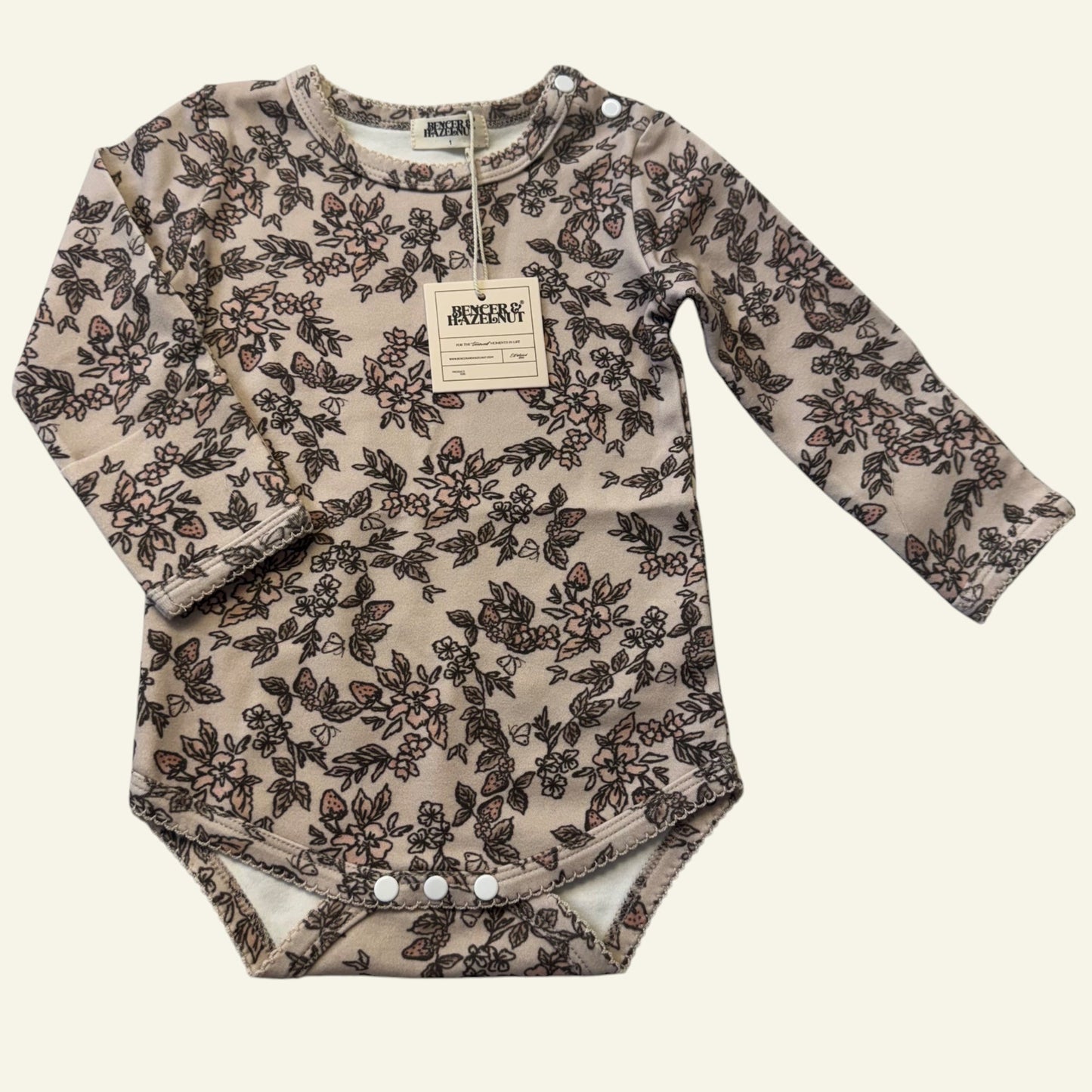 Bencer and Hazelnut floral bodysuit size 1