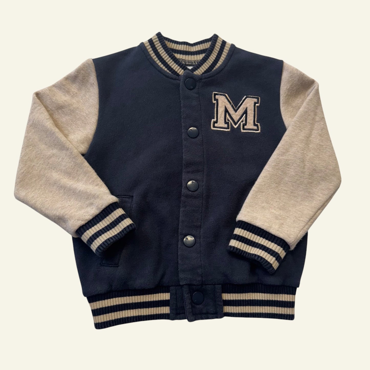 Milky varsity jacket size 2
