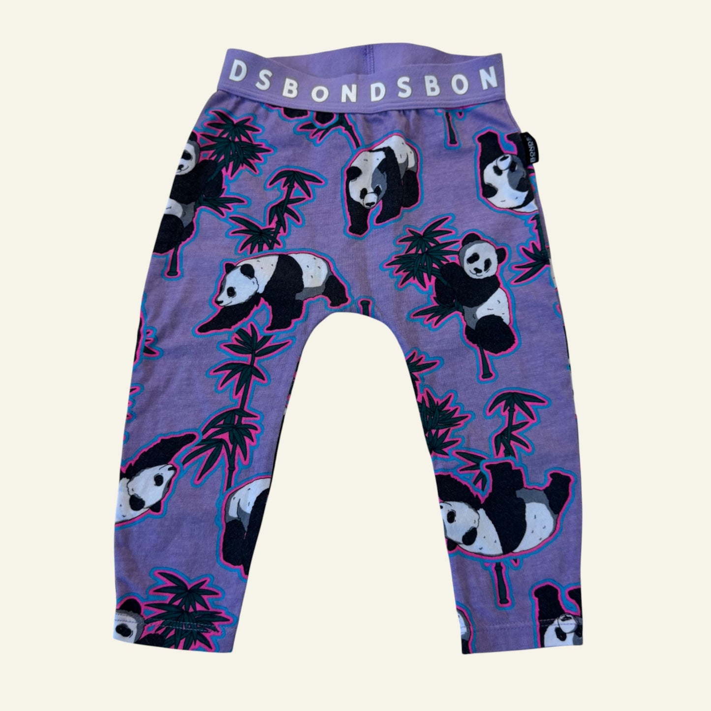 Bonds purple panda leggings size 0