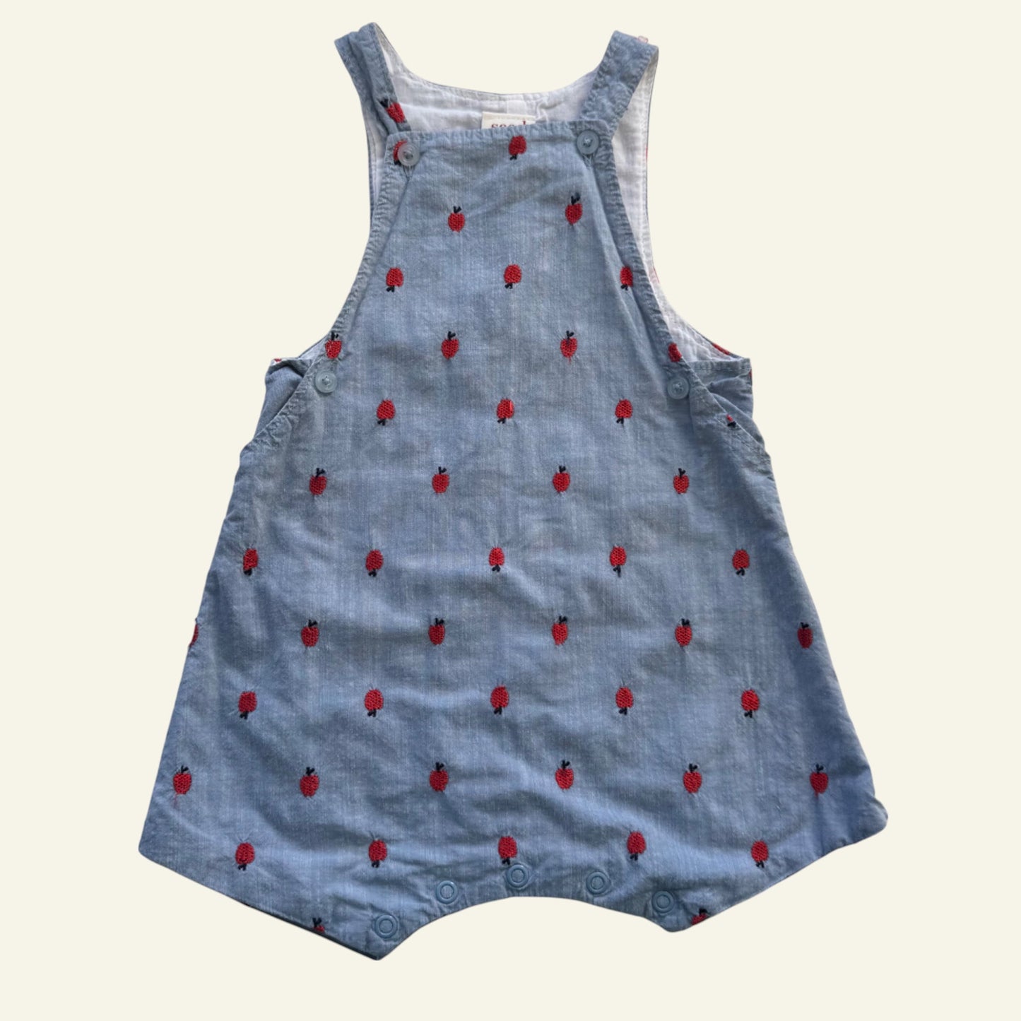 Seed blue apple overalls size 000