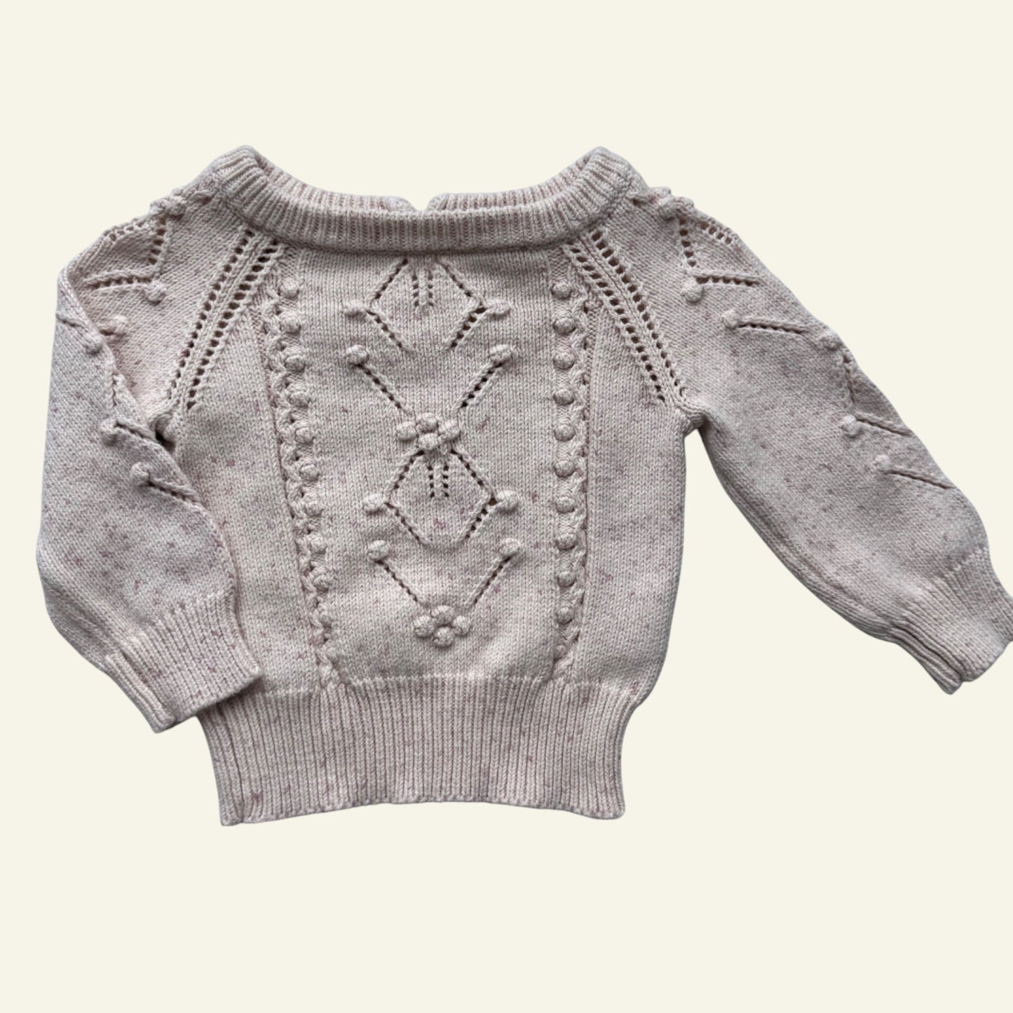 Jamie Kay beige bobble knit jumper size 00