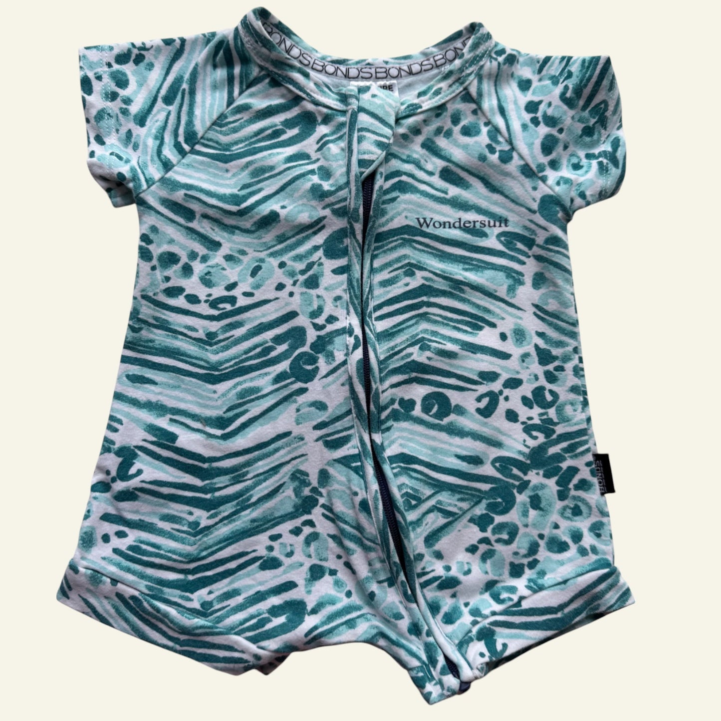 Bonds aqua pattern wondersuit size 000