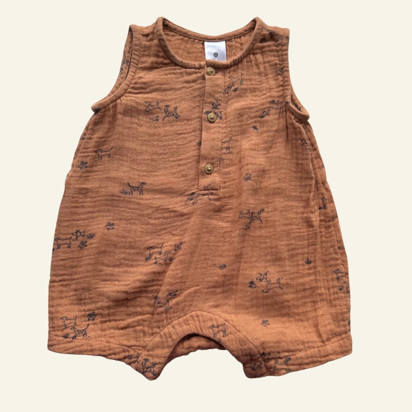 Target orange dog romper size 00