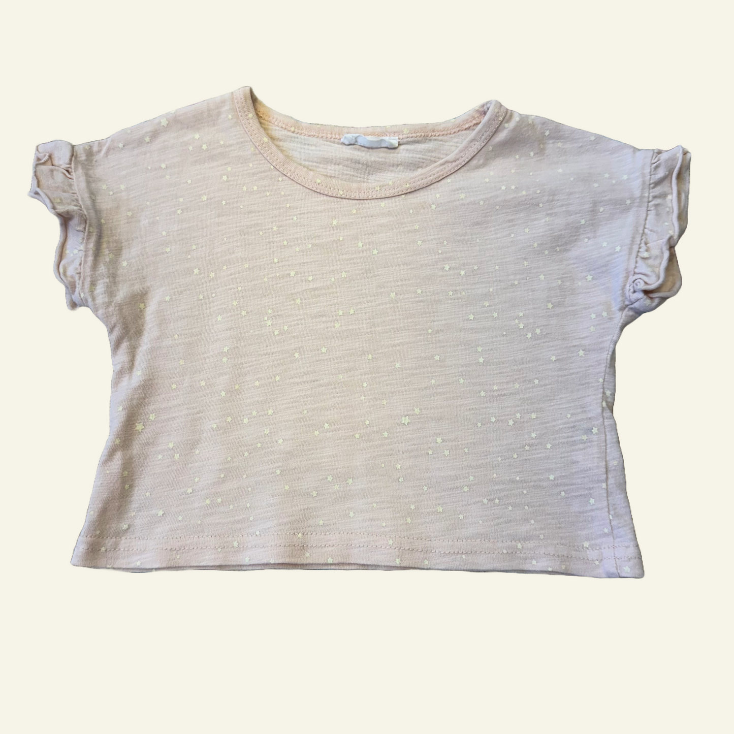 Jamie Kay pink stars frill sleeve top size 12 months