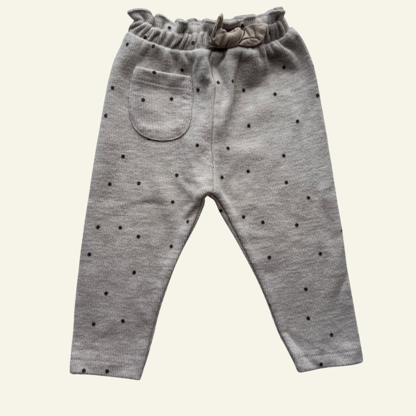 Zara grey spotty leggings size 6-9 months