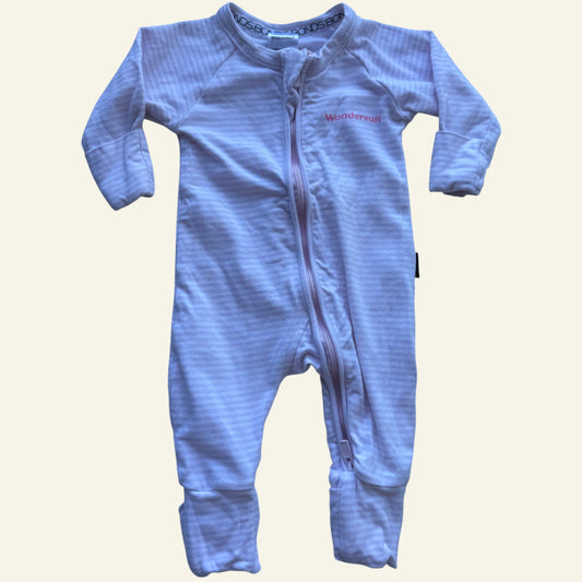 Bonds pink stripe wondersuit size 000