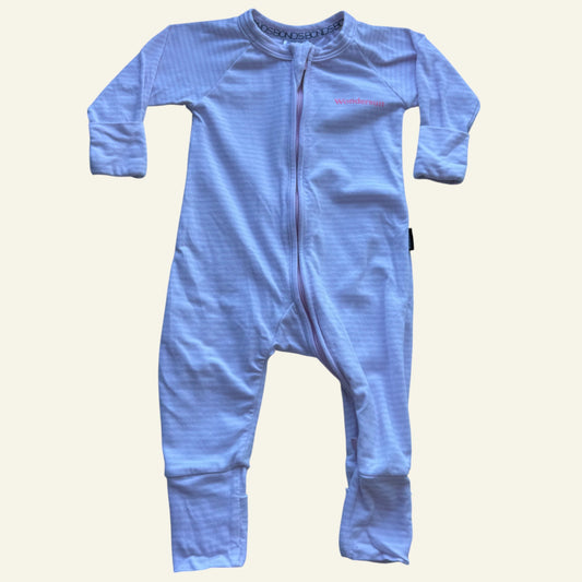 Bonds pink stripe wondersuit size 000 (2)