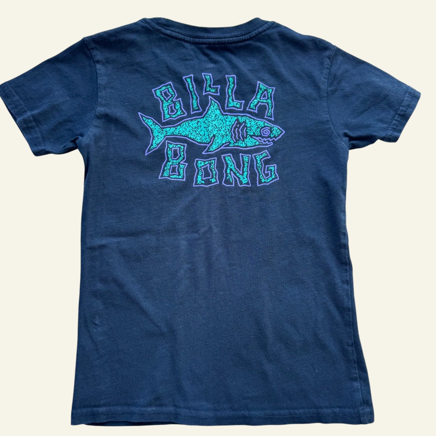 Billabong navy fish tshirt size 4
