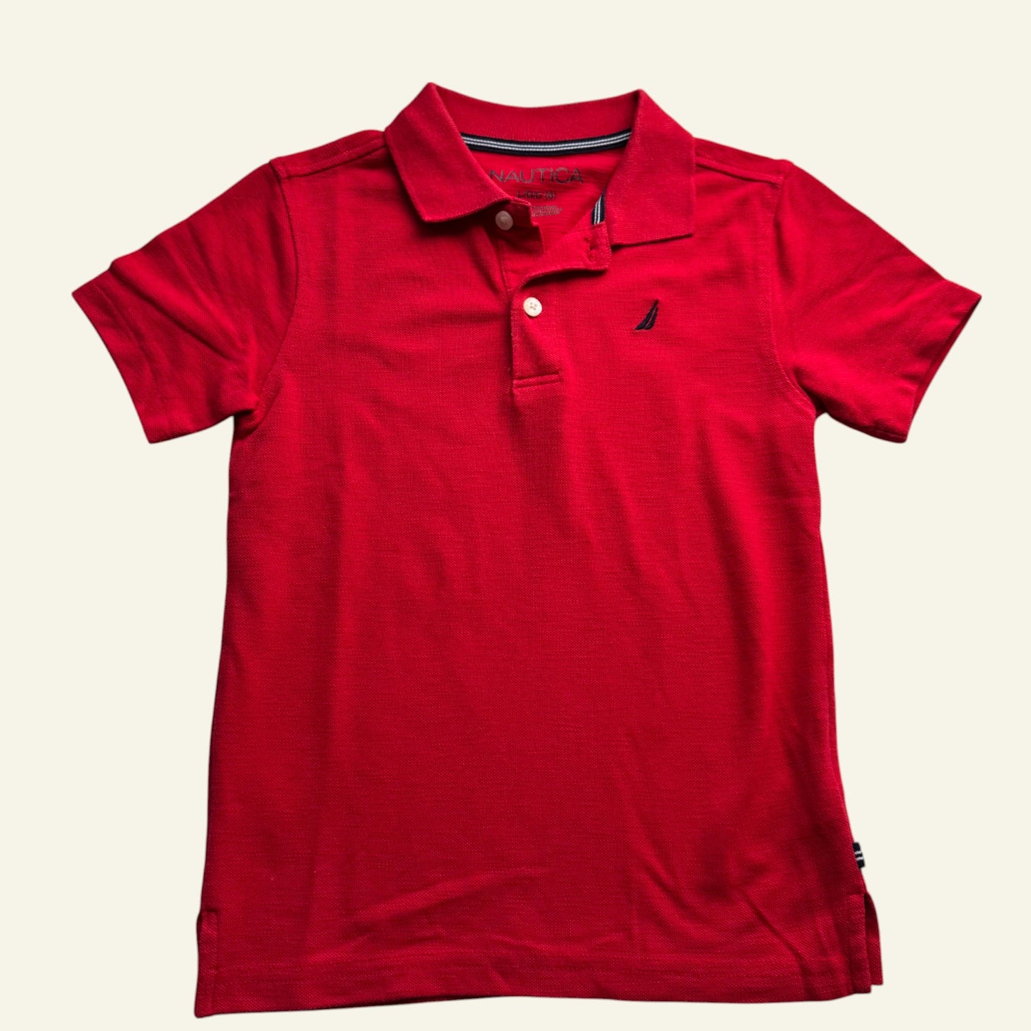 Nautica red polo top size 6