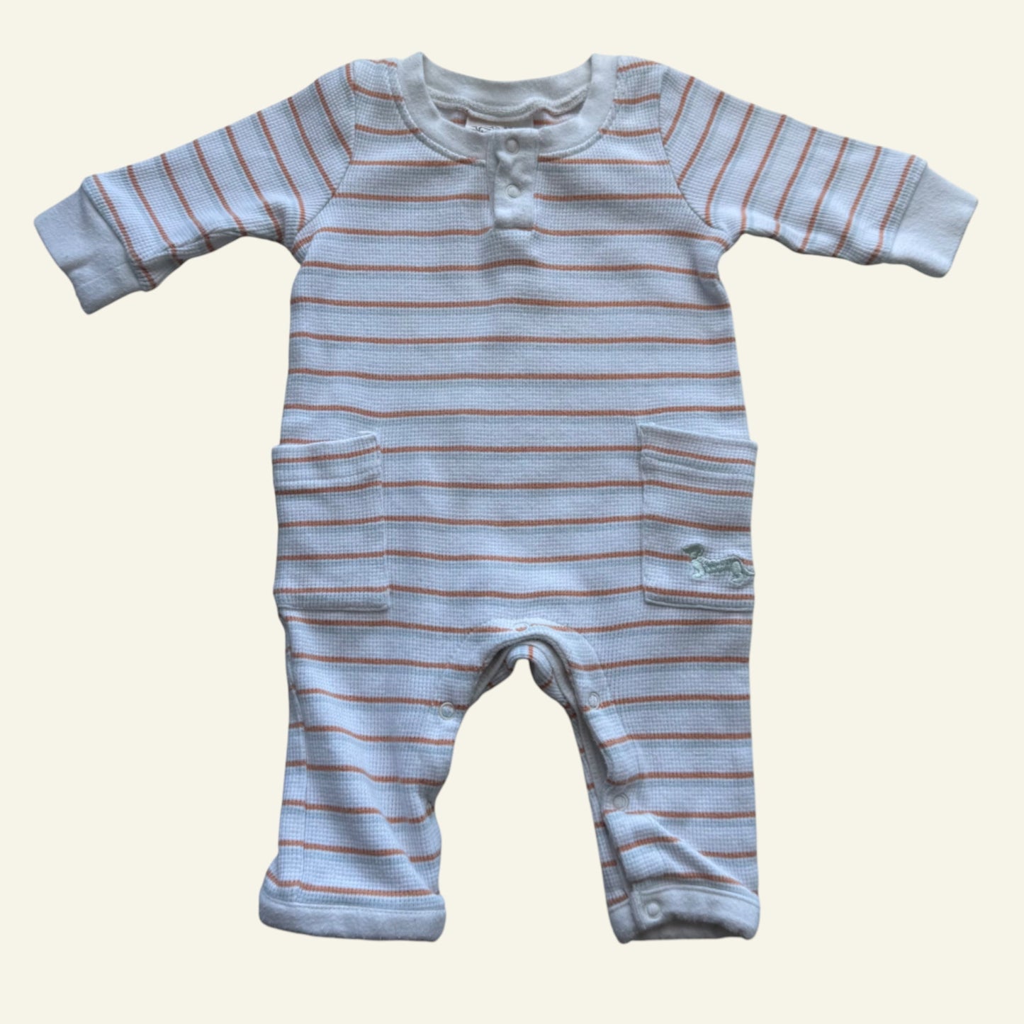 Peter Alexander white striped onesie size 000