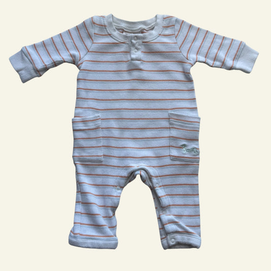 Peter Alexander white striped onesie size 000