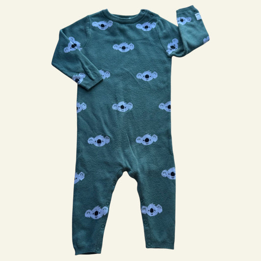 Country Road green koala knit onesie size 0