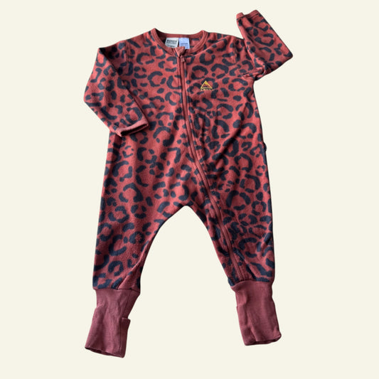 Bonds red animal print explorer onesie size 1