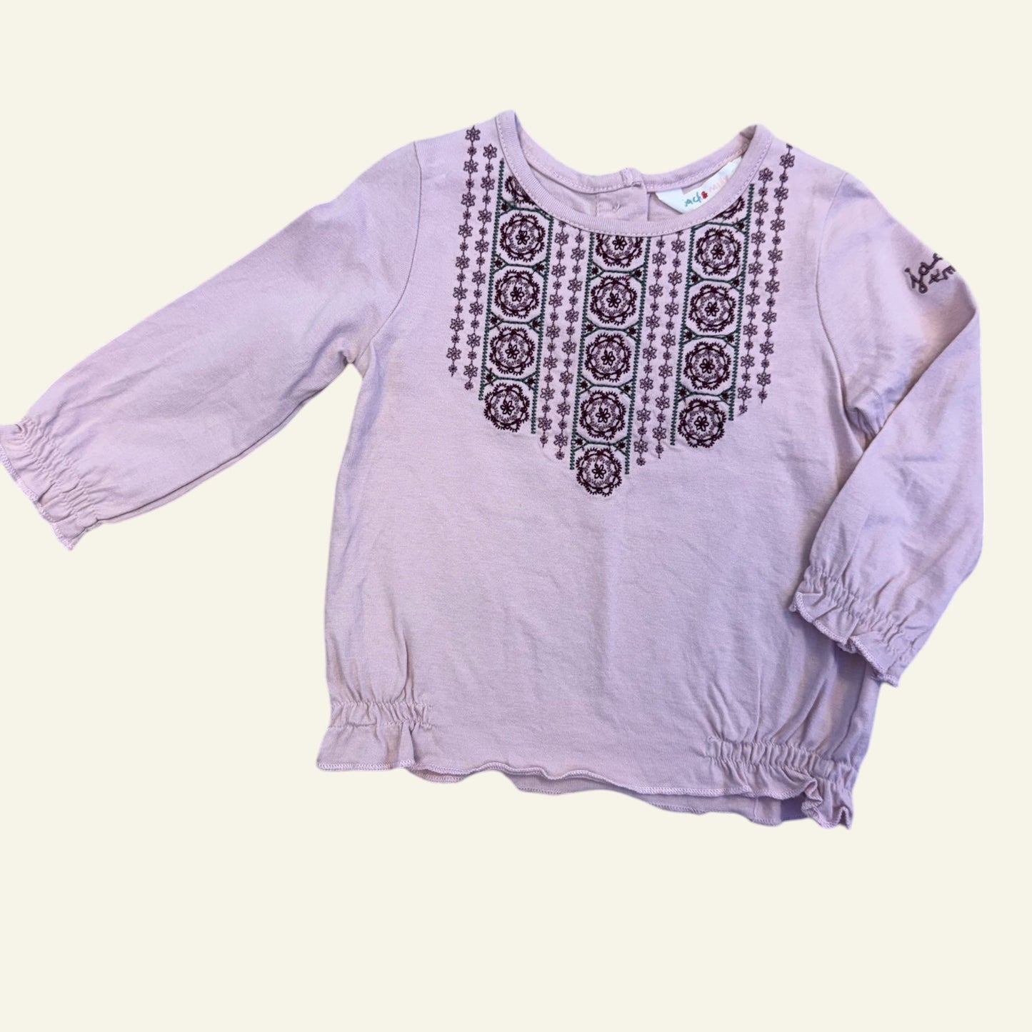 Jack and Milly purple embodied long sleeve top size 00