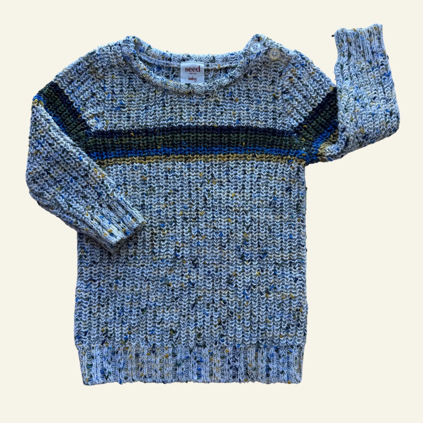 Seed blue speckled knit size 00