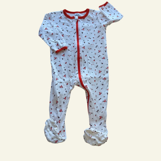 Baby Berry white and red floral onesie size 1