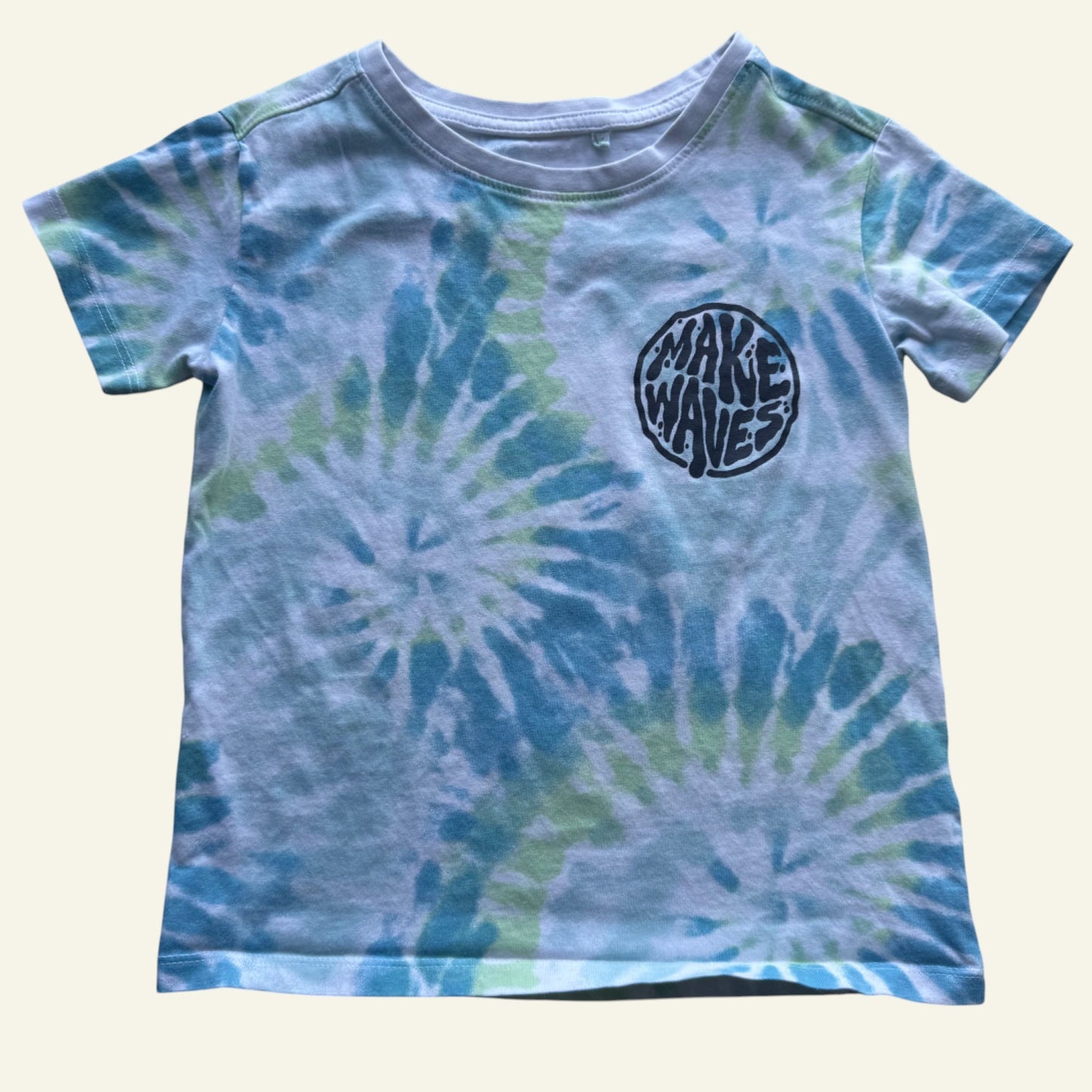 Anko blue and green tie dye tshirt size 5