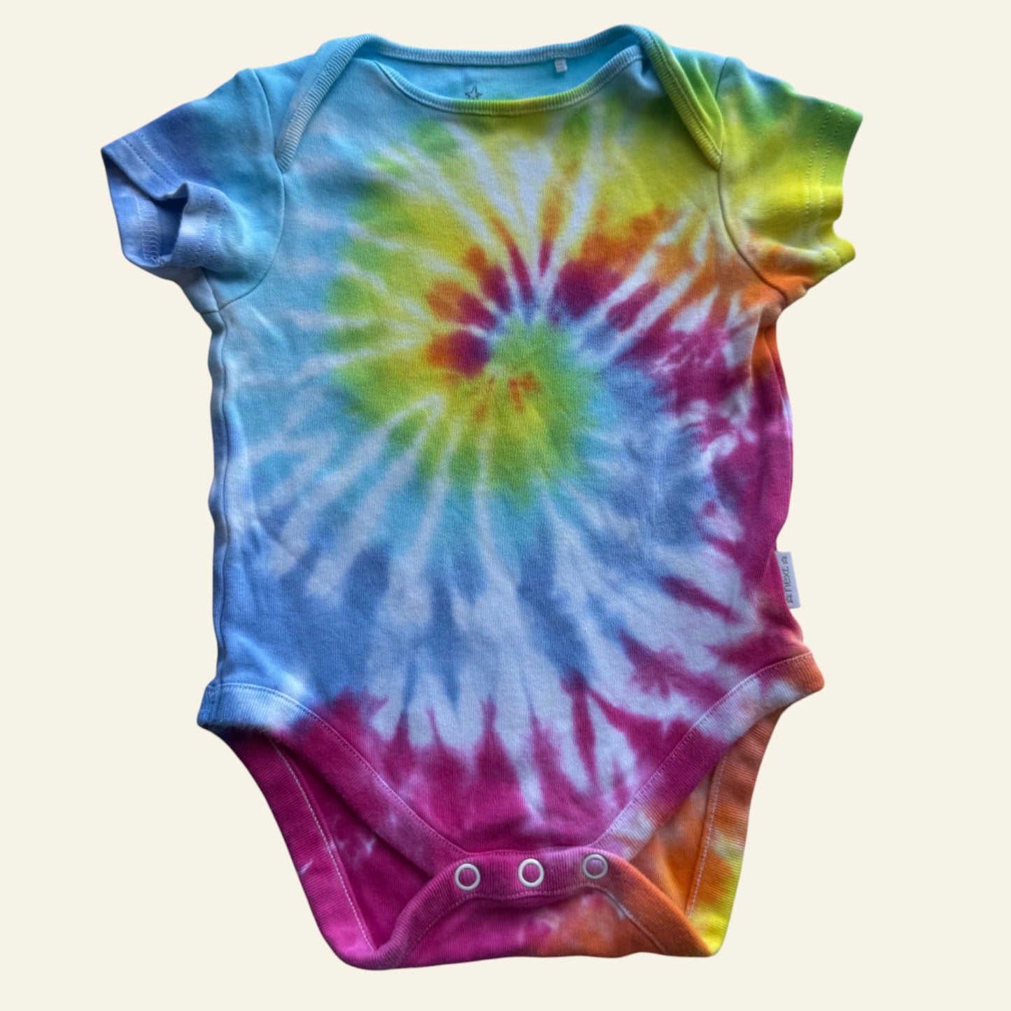 Next rainbow tiedye bodysuit size 3-6 months