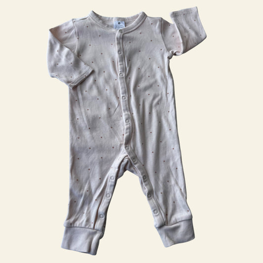 Target beige spot stud onesie size 00