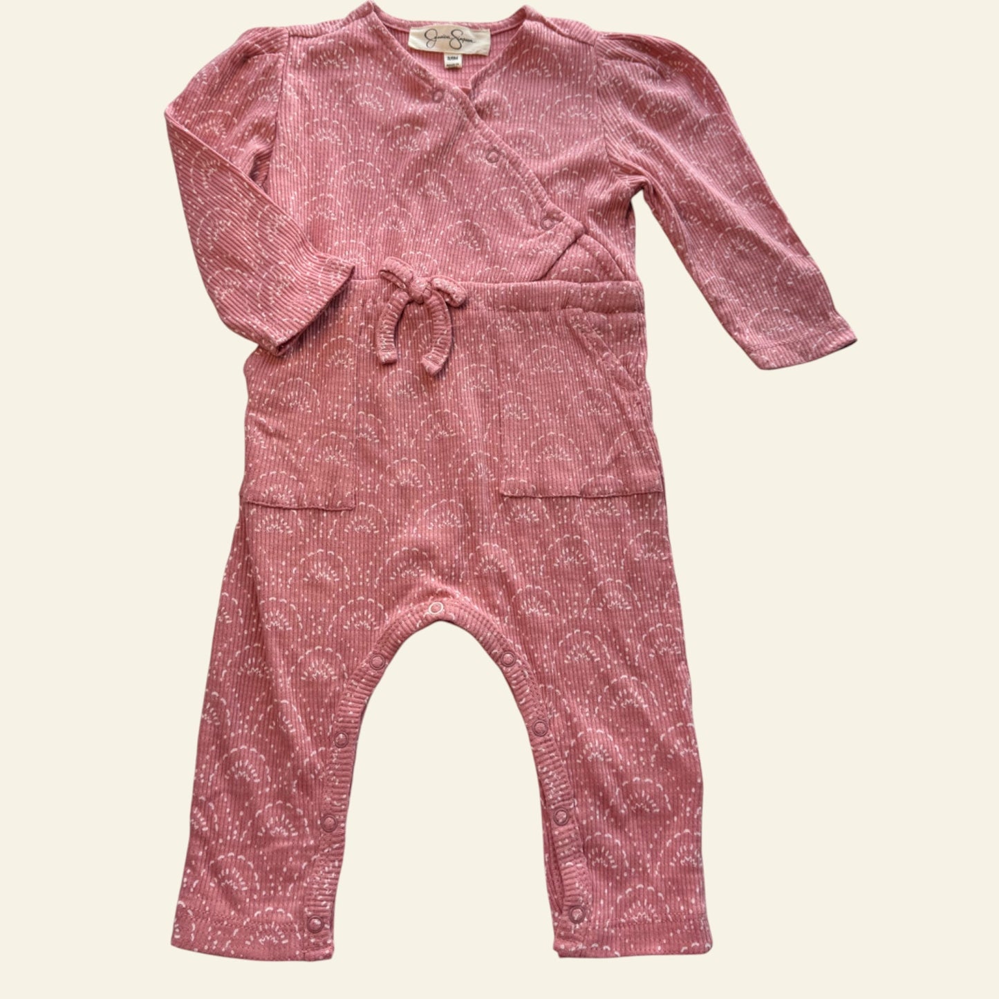 Jessica Simpson pink wrap romper size 00