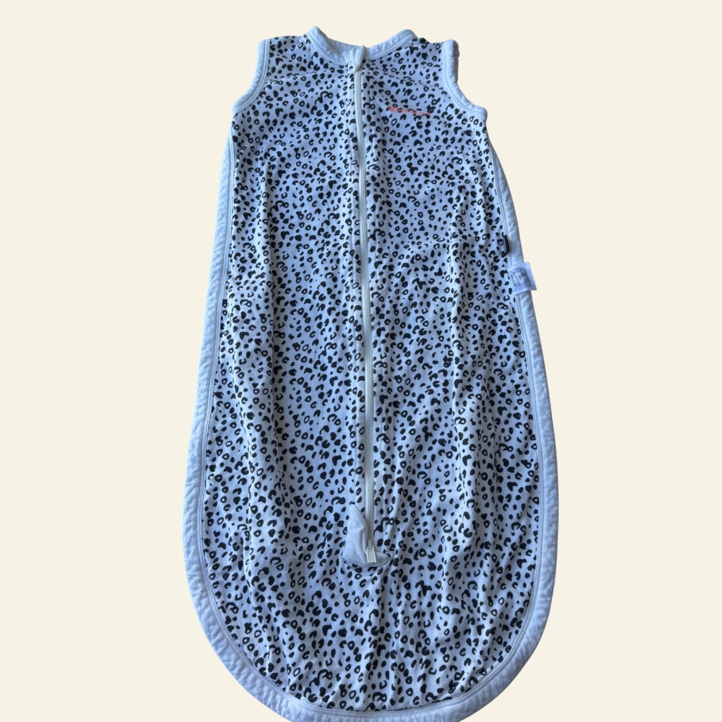 Bonds white leopard wondersleep suit size 0 (warmer nights)