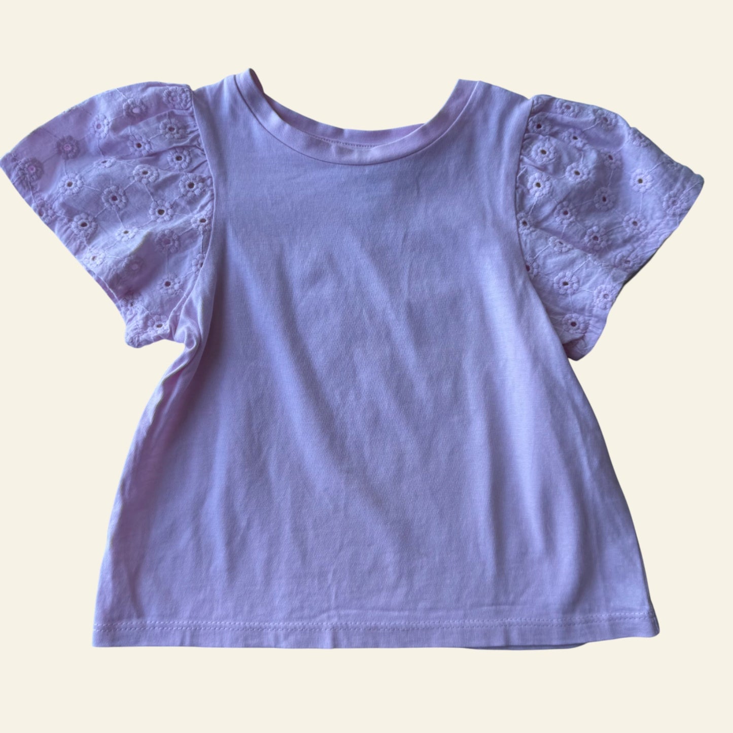 Target pink frill sleeve top size 1