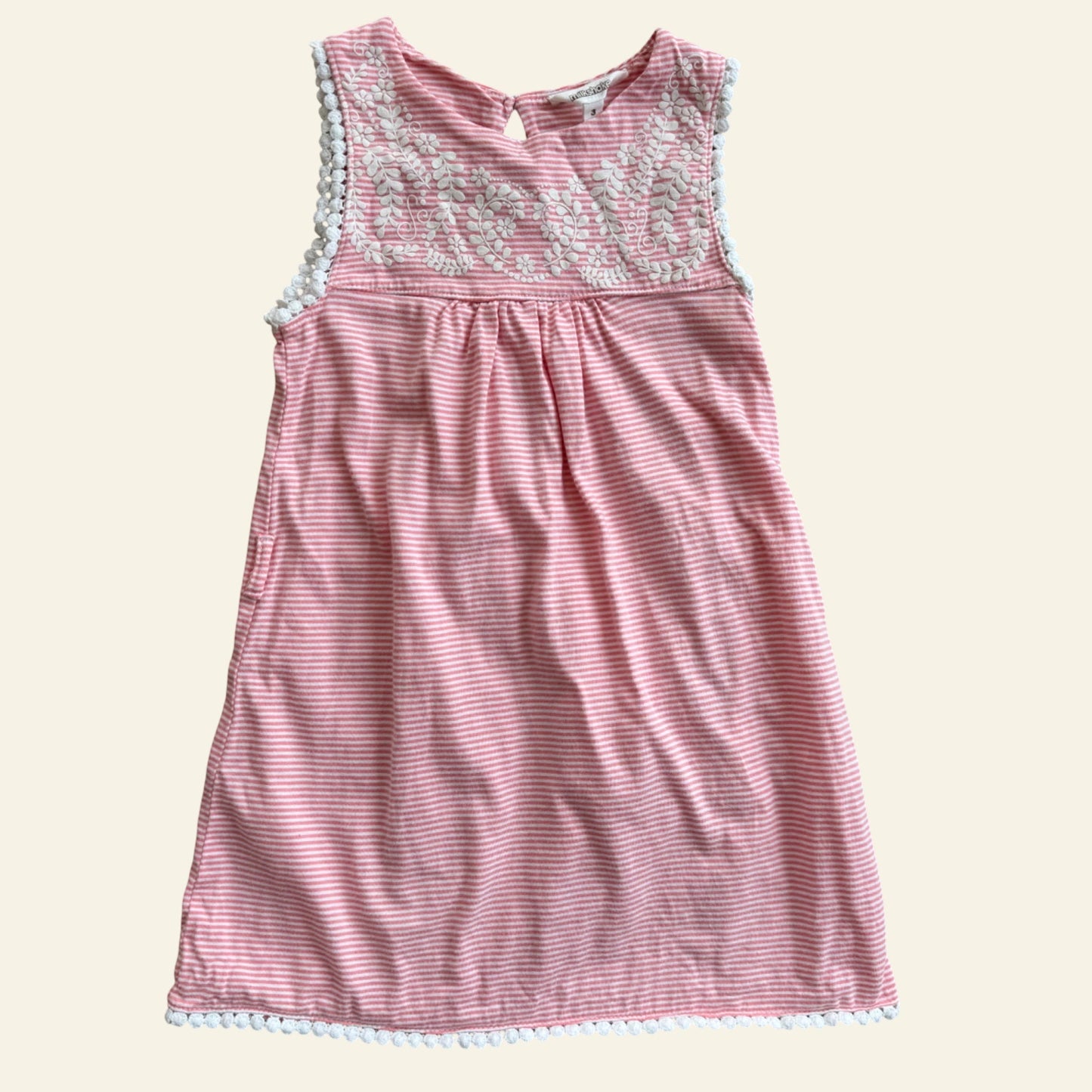 Milkshake pink stripe dress size 3