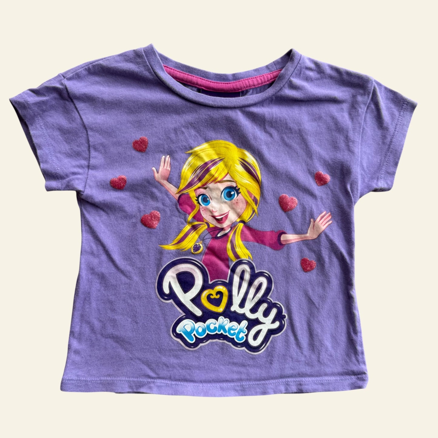 Polly Pocket purple tshirt size 4