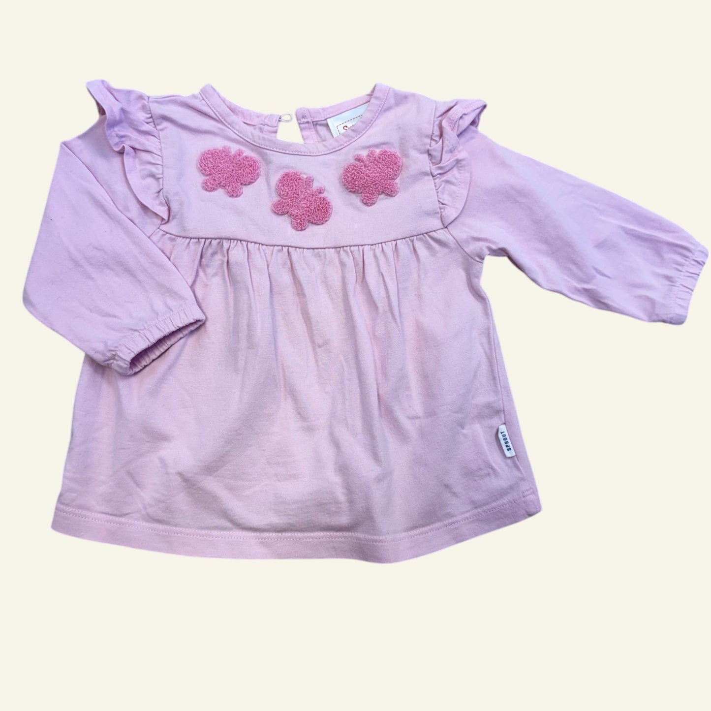 Sprout pink butterfly dress size 00