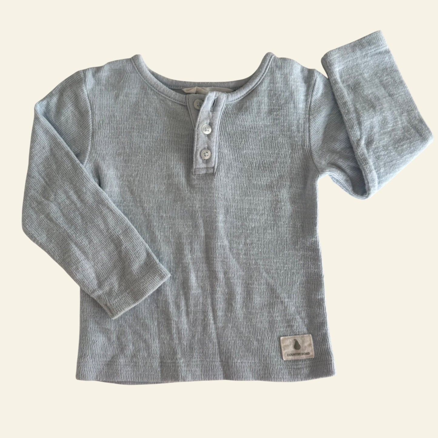 Country Road pale blue henley top size 00