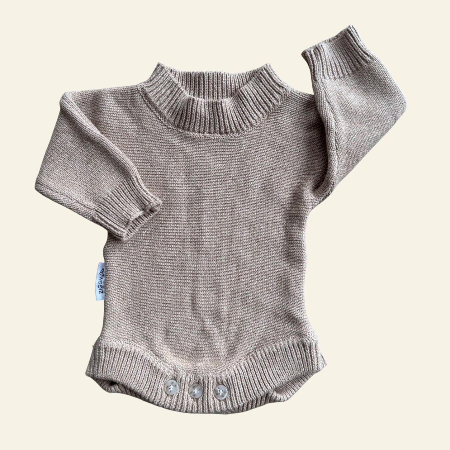 Ziggy Lou brown knit romper size 0000