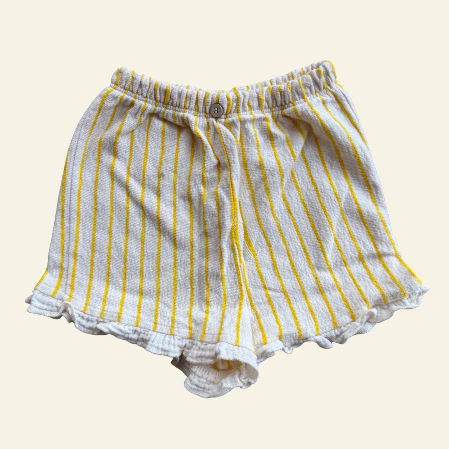 Zara yellow and white stripe shorts size 1