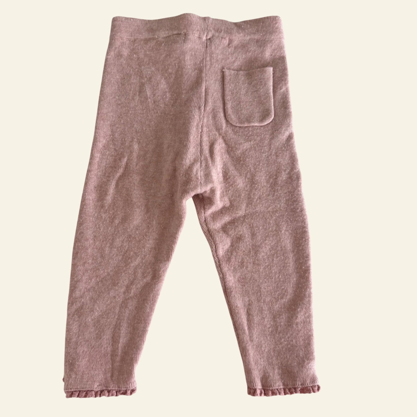 Zara pink frill hem leggings size 1