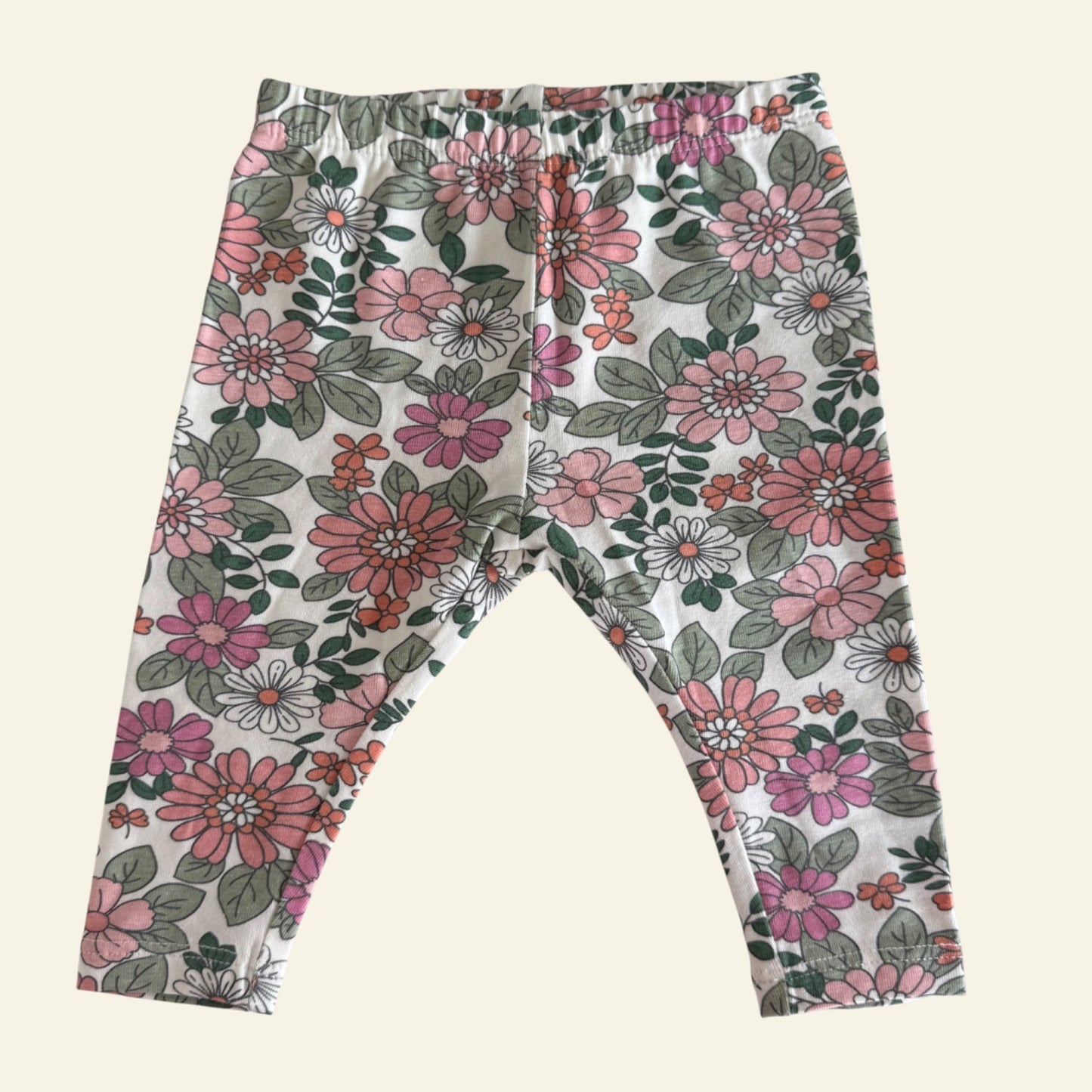 Target pink floral leggings size 000