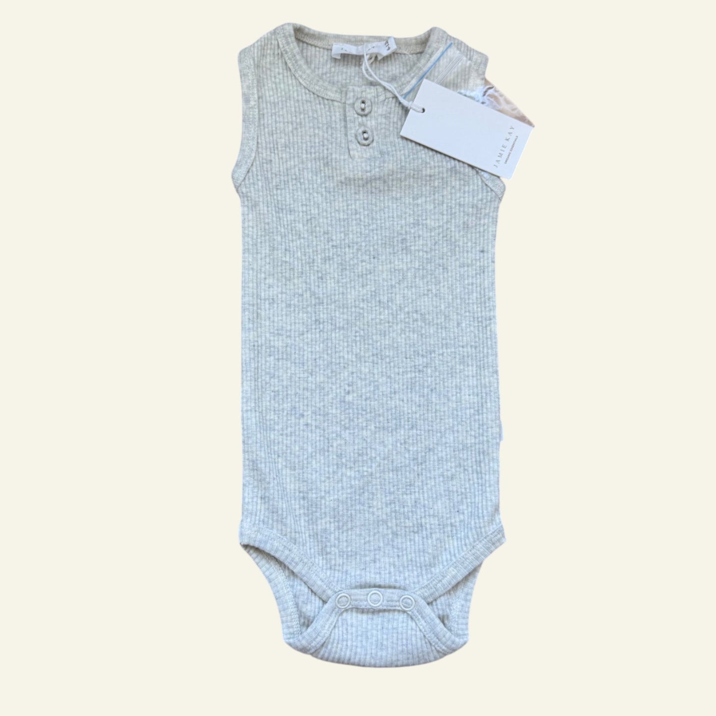 Jamie Kay grey marle bodysuit size 6-12 months (brand new)