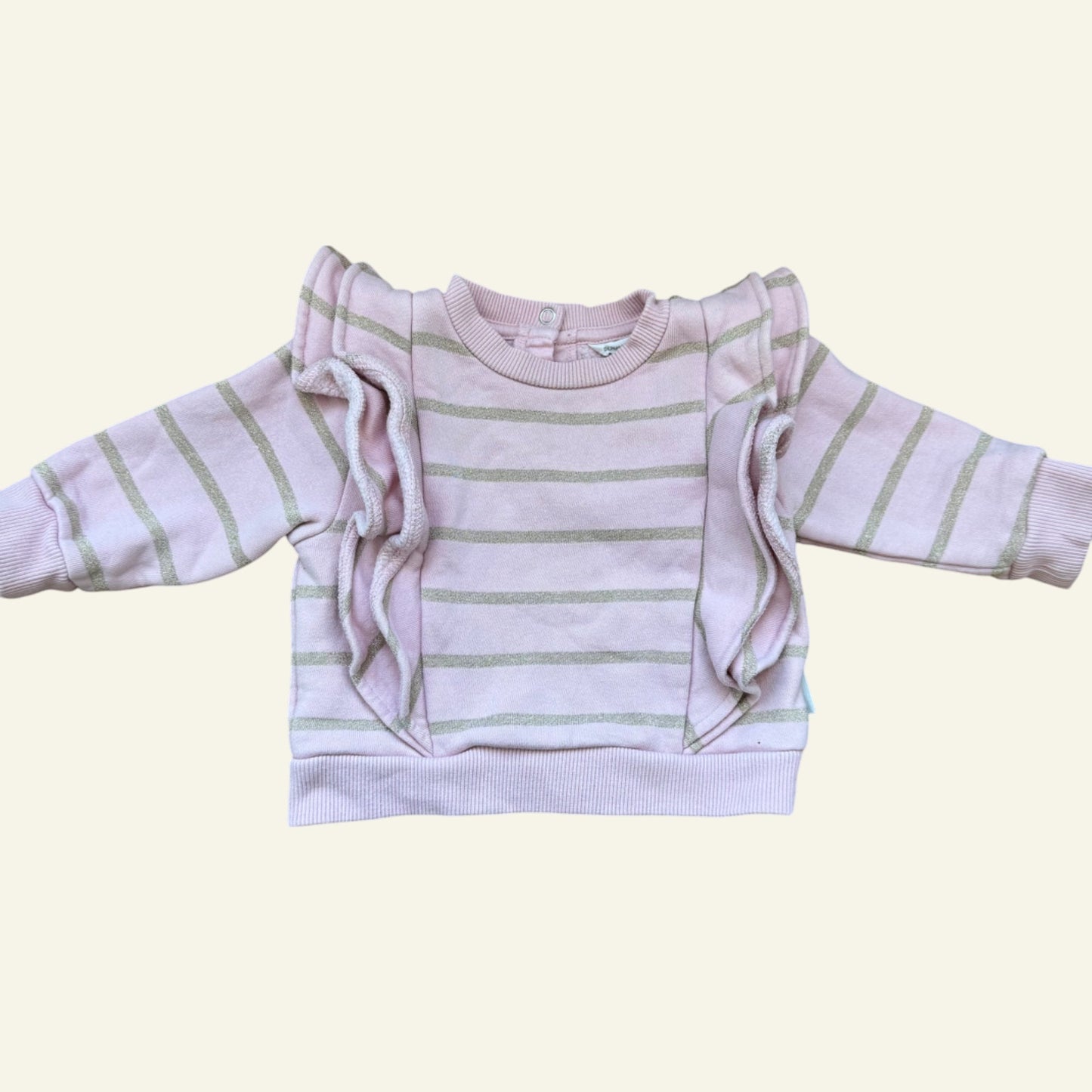 Country Road pink and gold stripe jumper size 00
