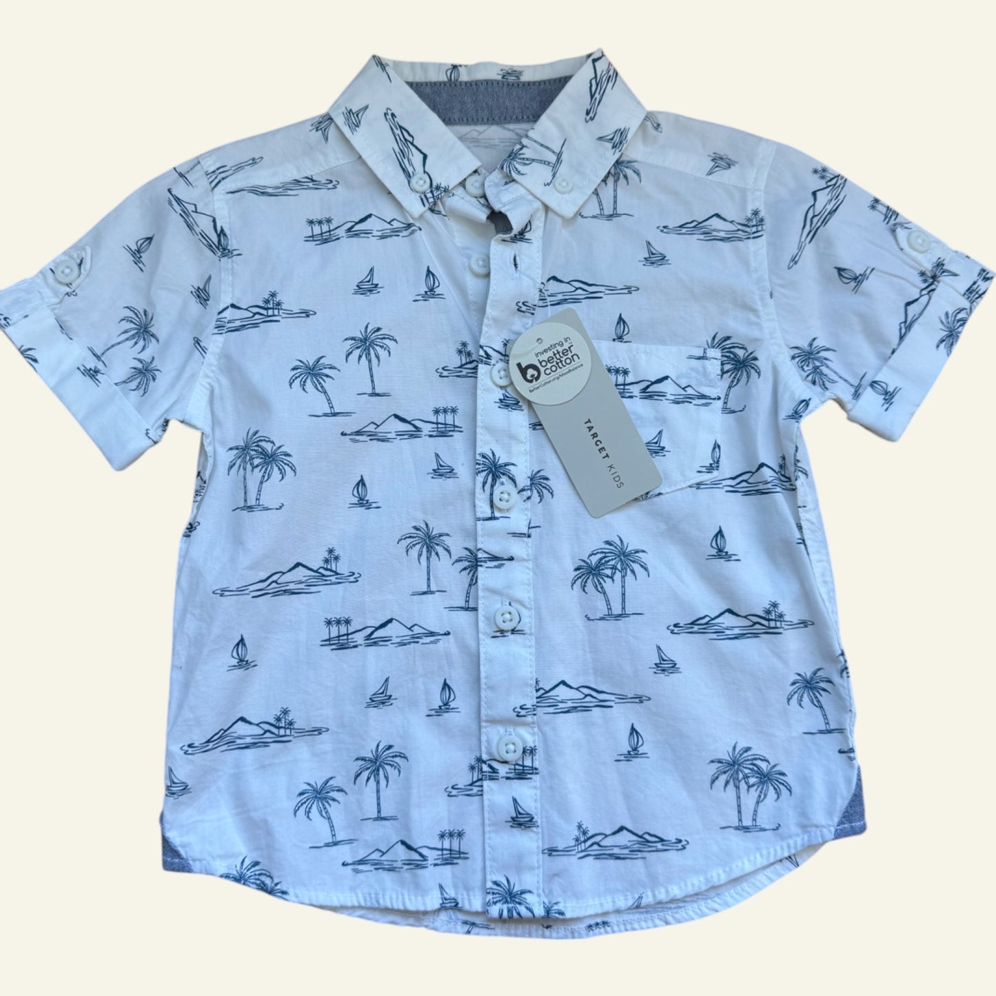 Target white tropical shirt size 2 (brand new)