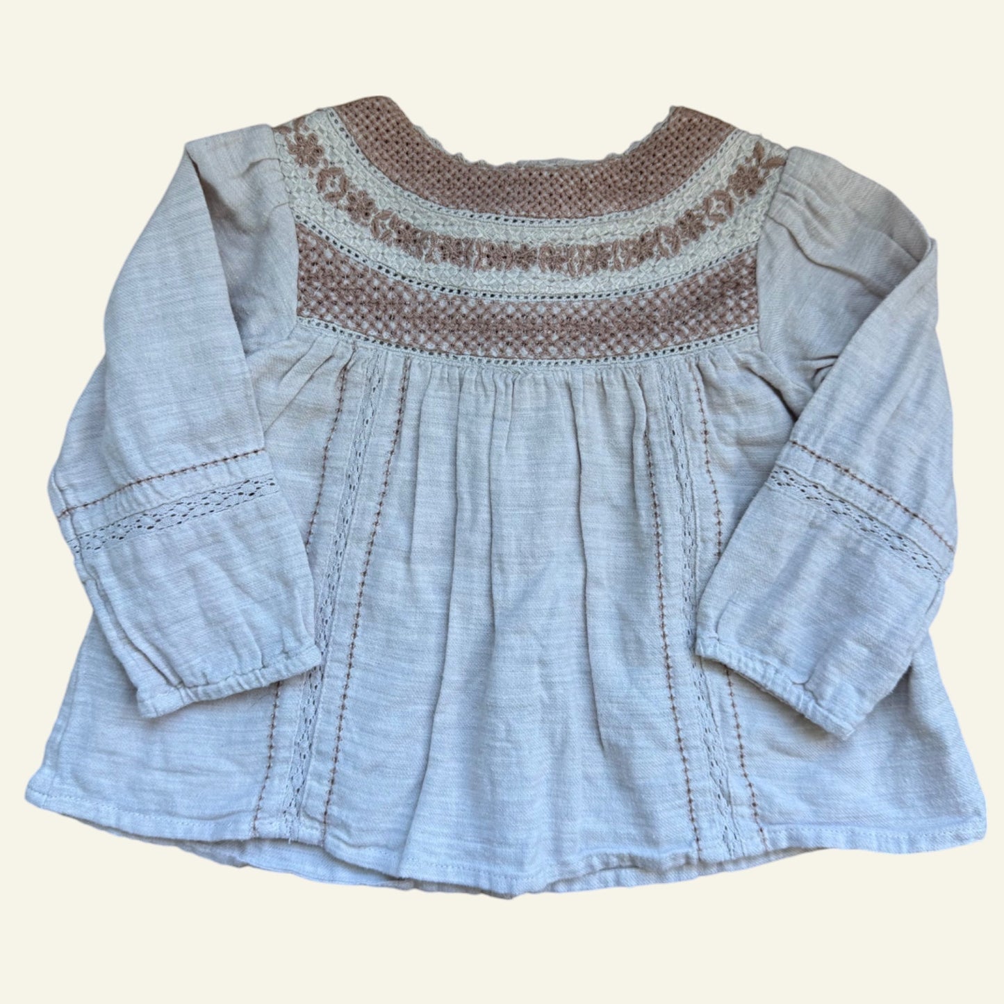 Zara beige dress size 9-12 months