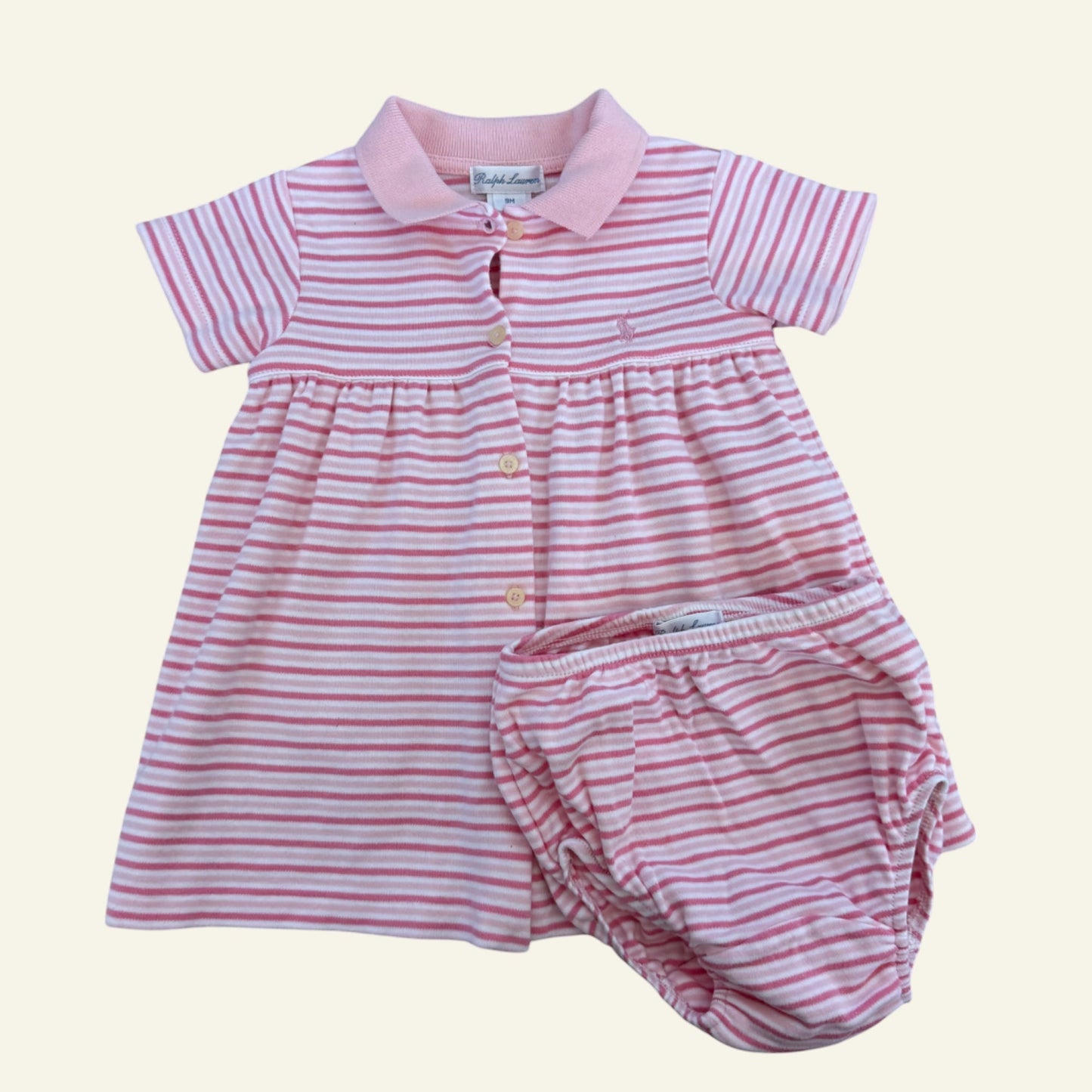 Ralph Lauren pink stripe set size 0