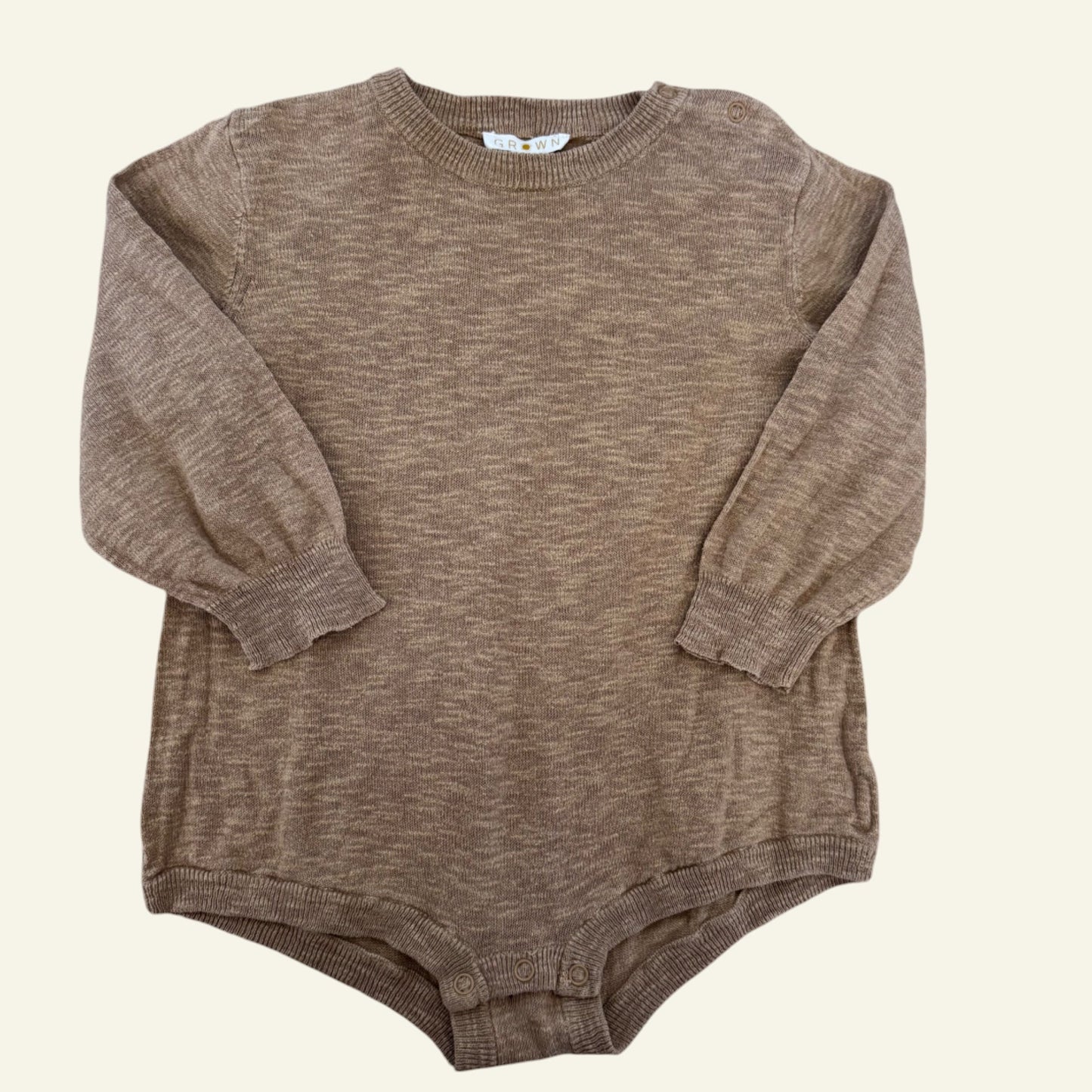 Grown brown textured romper size 1