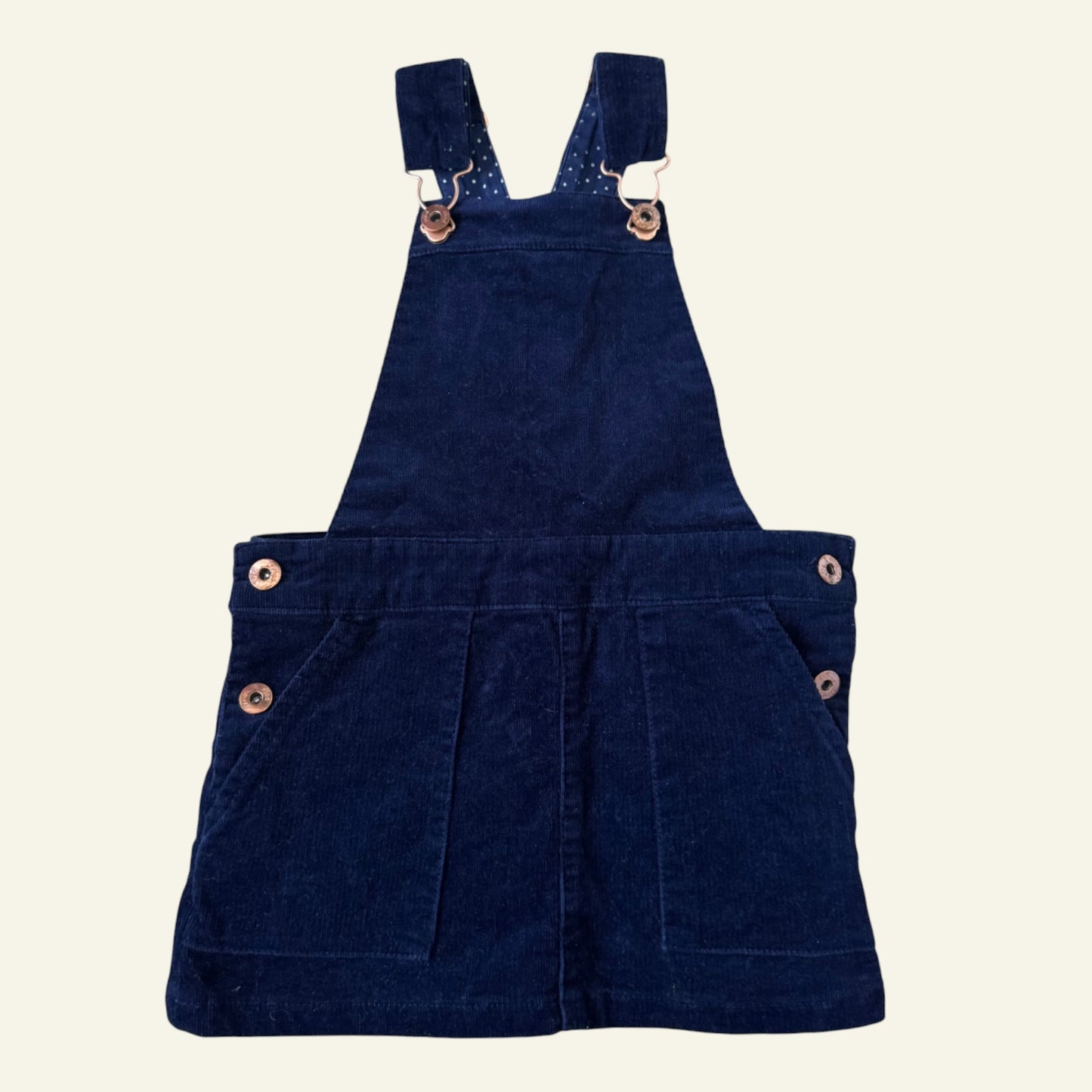 Seed navy cord pinafore dress size 2
