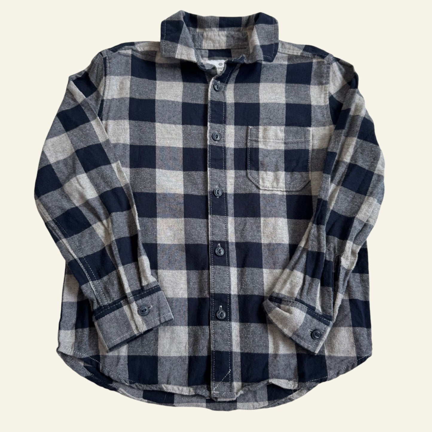 Target navy check shirt size 7
