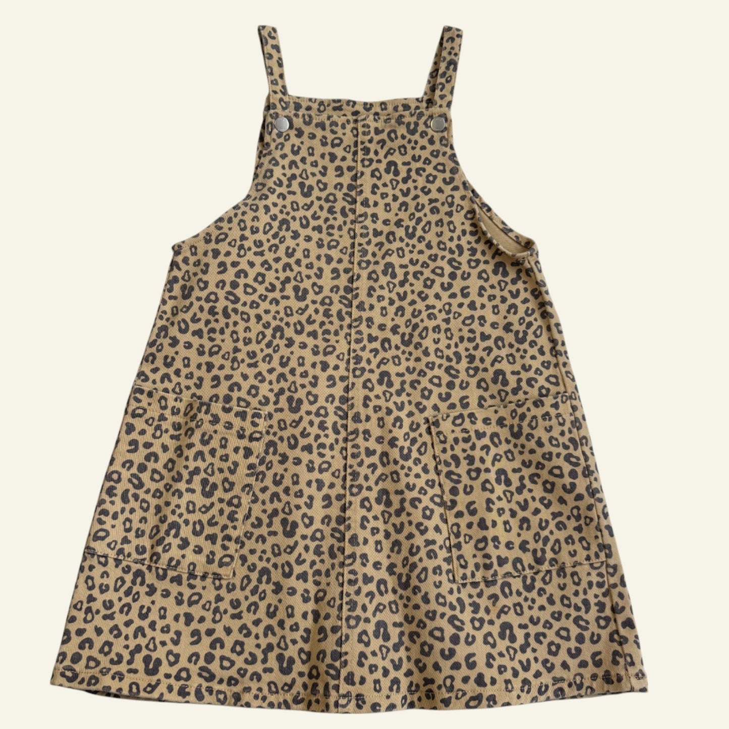 Seed leopard denim pinafore dress size 9