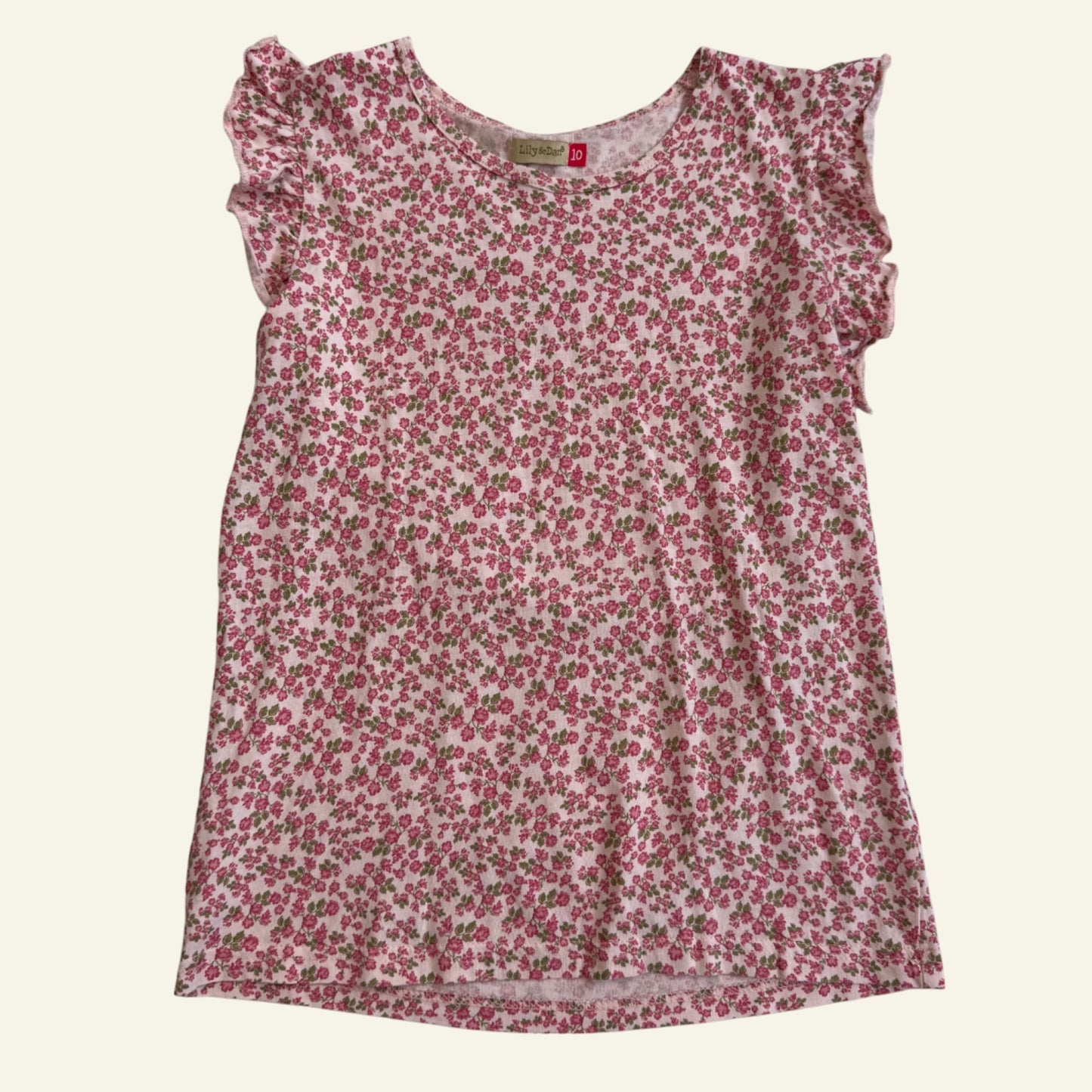 Lily & Dan pink floral shirt size 10