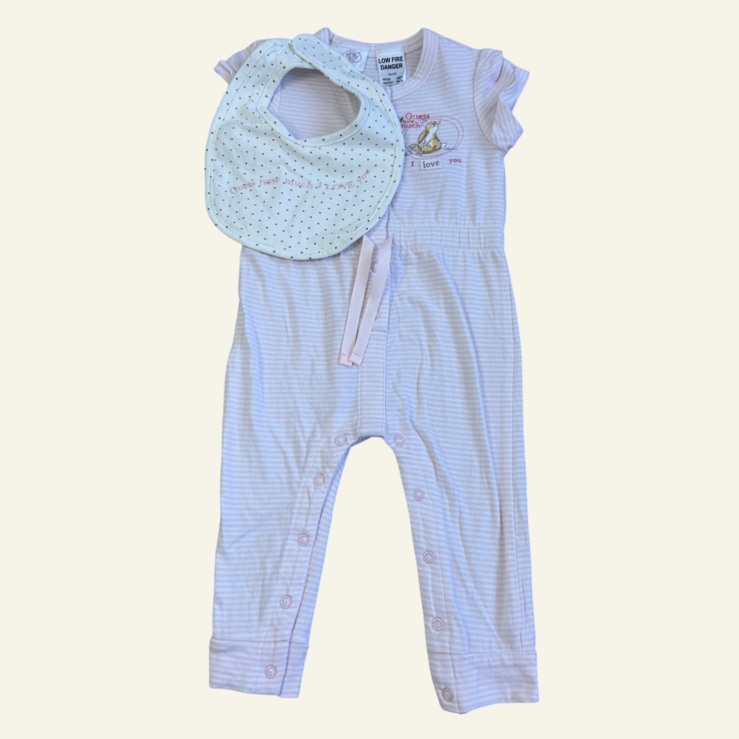 Guess How Much I Love You pink suit set size 0