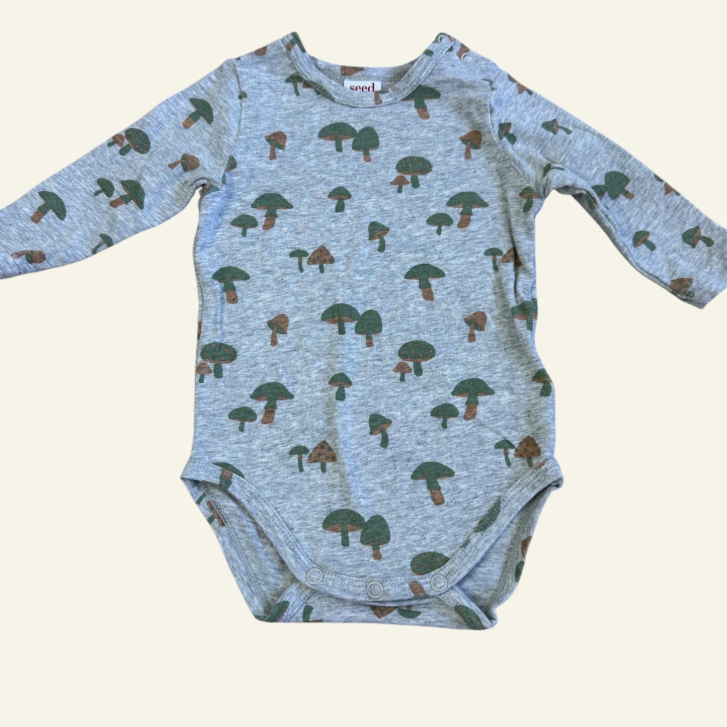 Seed grey mushroom bodysuit size 000