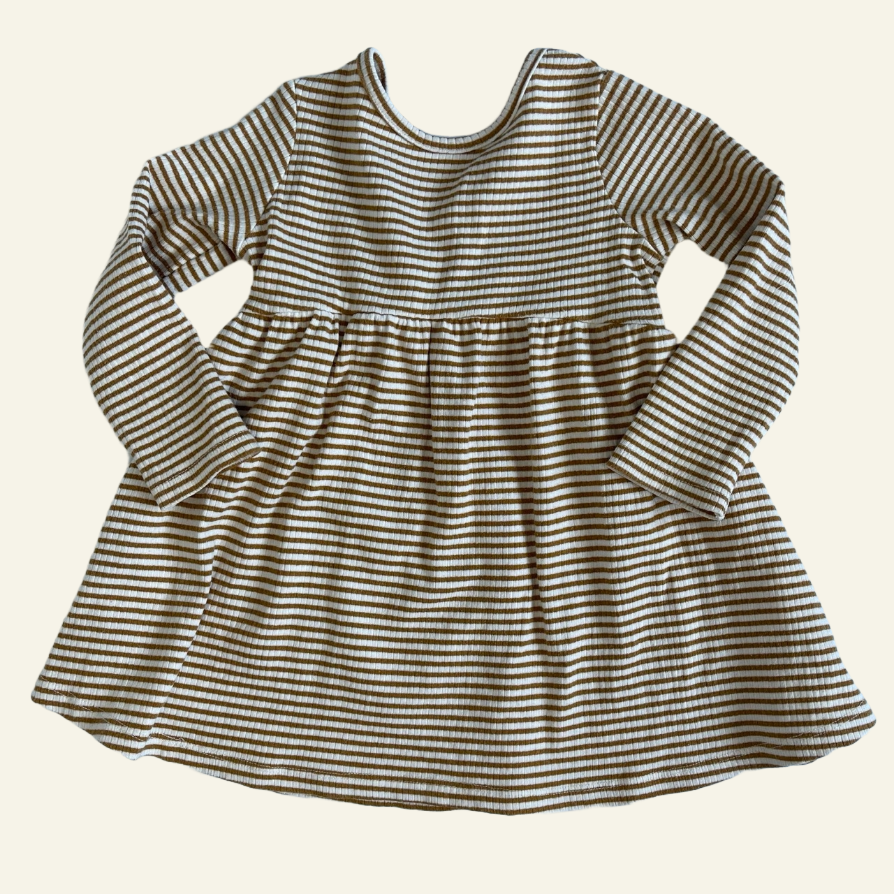 Quincy Mae orange striped long sleeve dress size 2