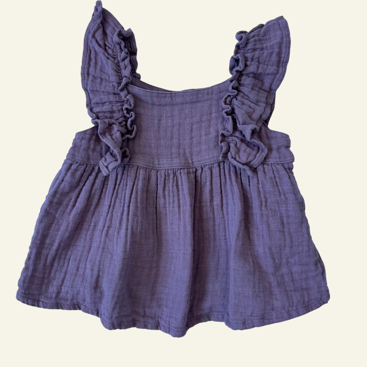 Jamie Kay purple frill top size 6-12 months