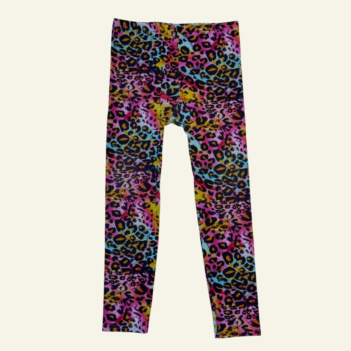 Rock Your Kid rainbow leopard leggings size 7